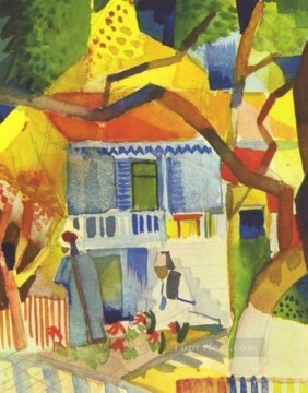 Patio De La Casa De Campo En St Germain Expresionista Pinturas al óleo